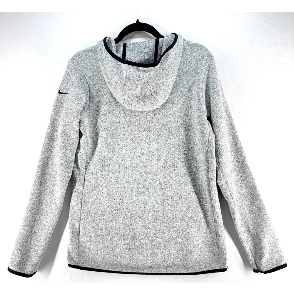 Nike Therma Fit Heather Gray Hoodie L Zip Pockets Athleisure Gorpcore Streetwear